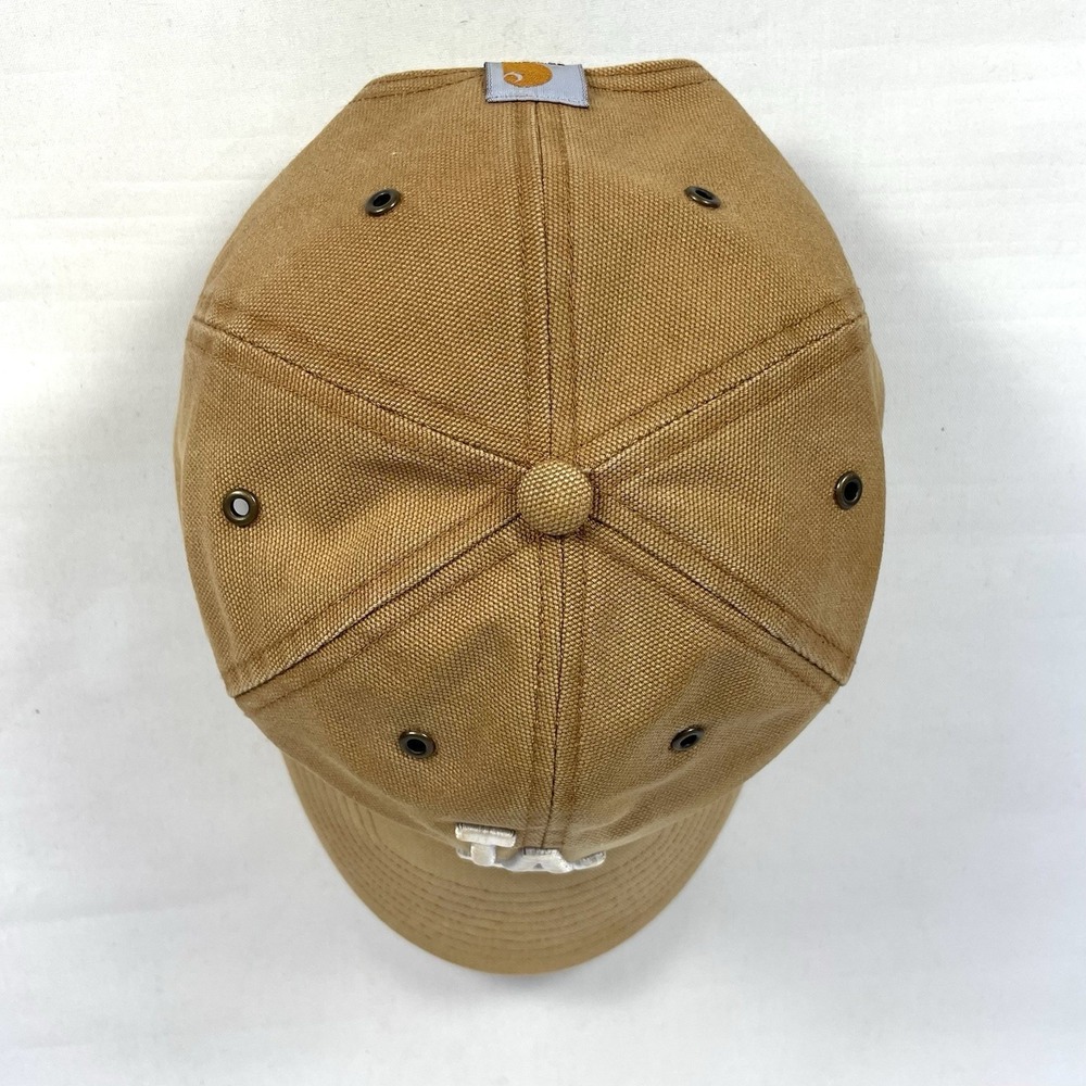 Carhartt x '47 Los Angeles Dodgers Clean Up Hat Brown Duck Canvas Adjustable Cap - Picture 5 of 11